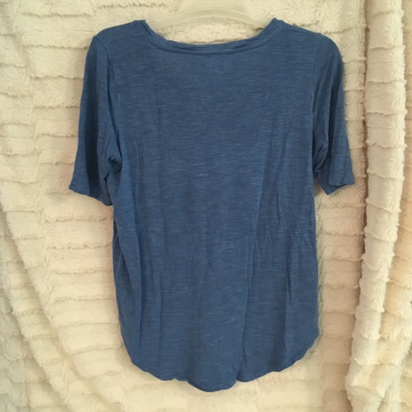 Madewell Anthem Elbow Tee Short Sleeved Curve Edge Scoop Necked Blue XS - Picture 7 of 7